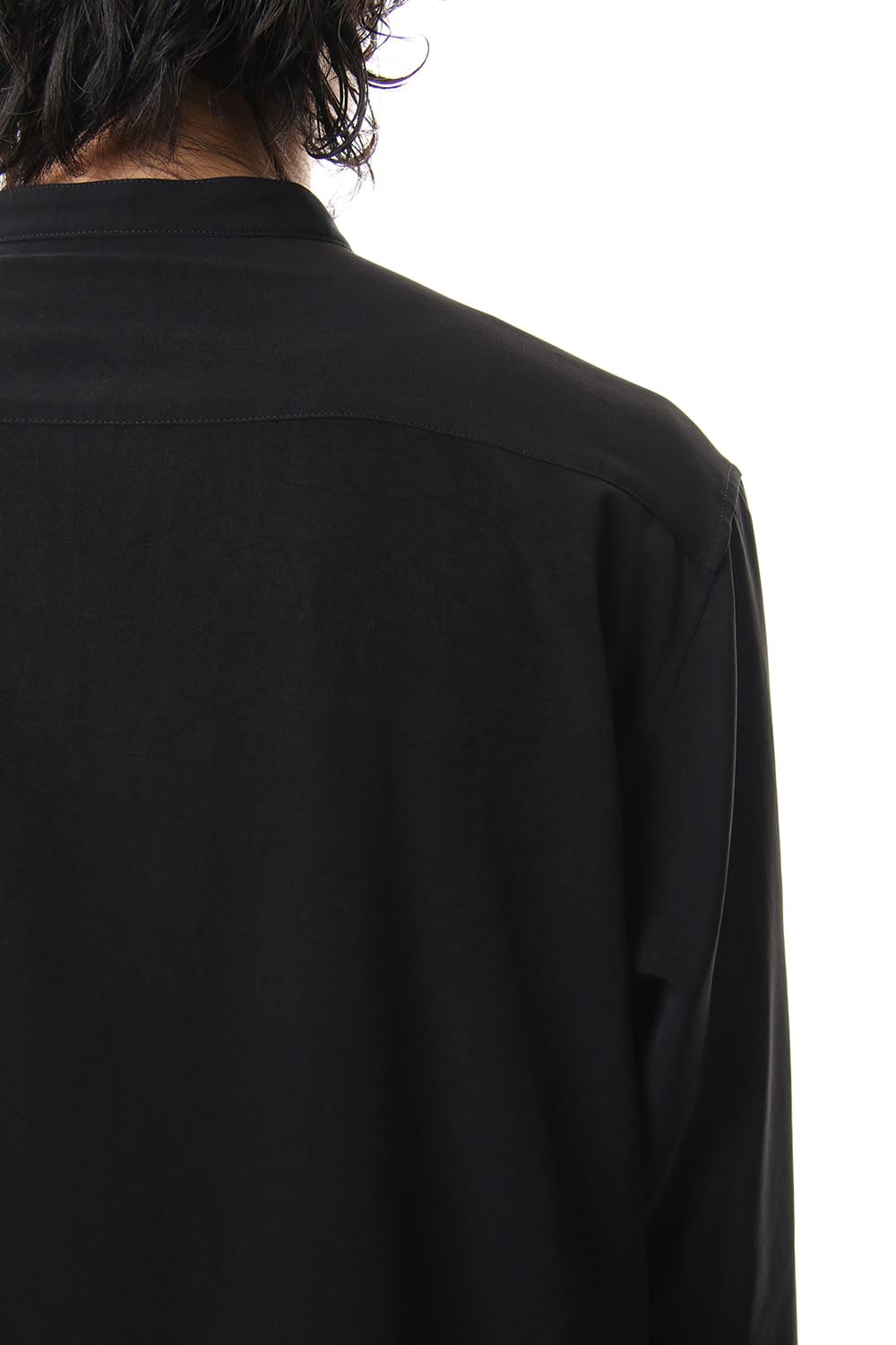 Gold Button Stand Collar Blouse