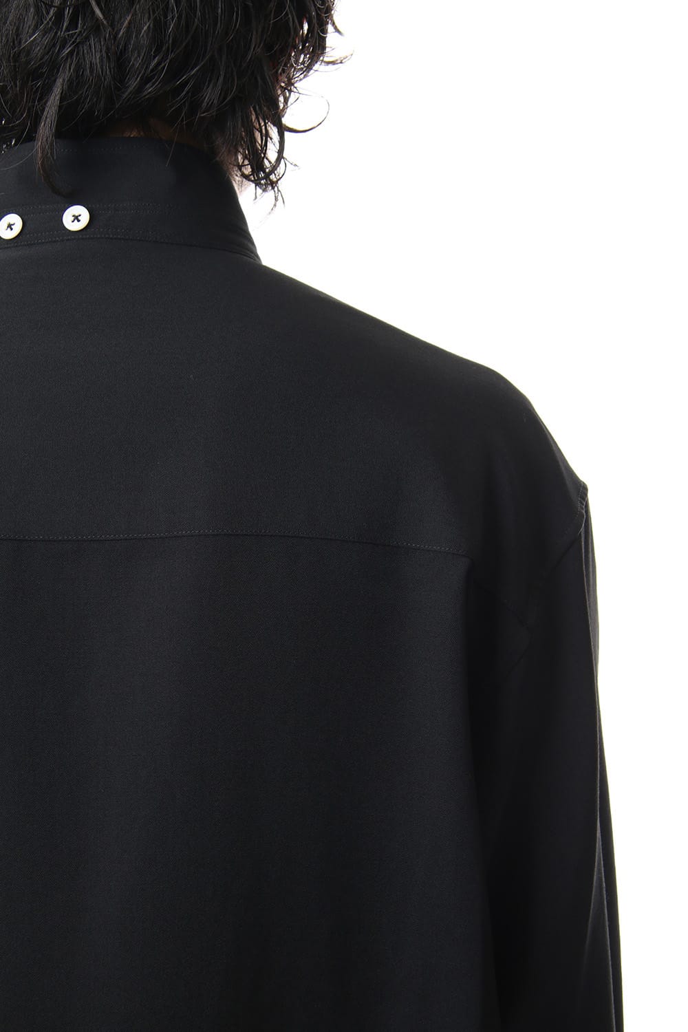 Gabardine Stand Collar Blouse