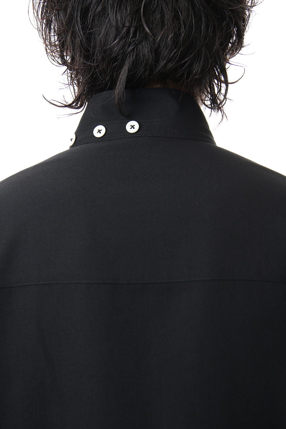 Gabardine Stand Collar Blouse