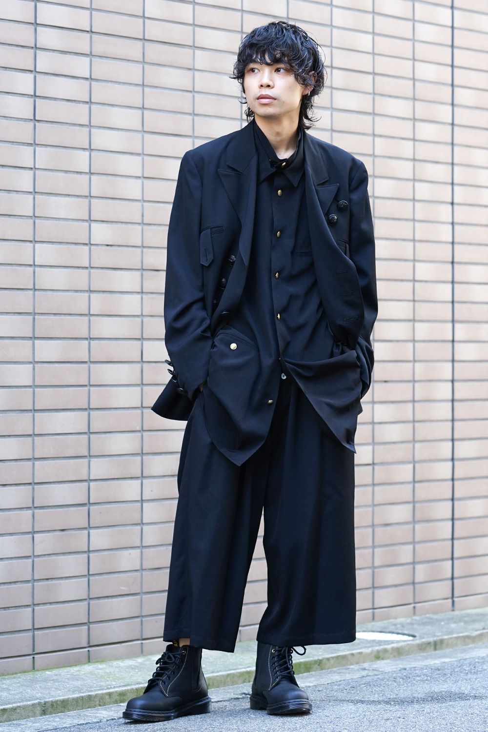 Gold Button Removable Collar Blouse