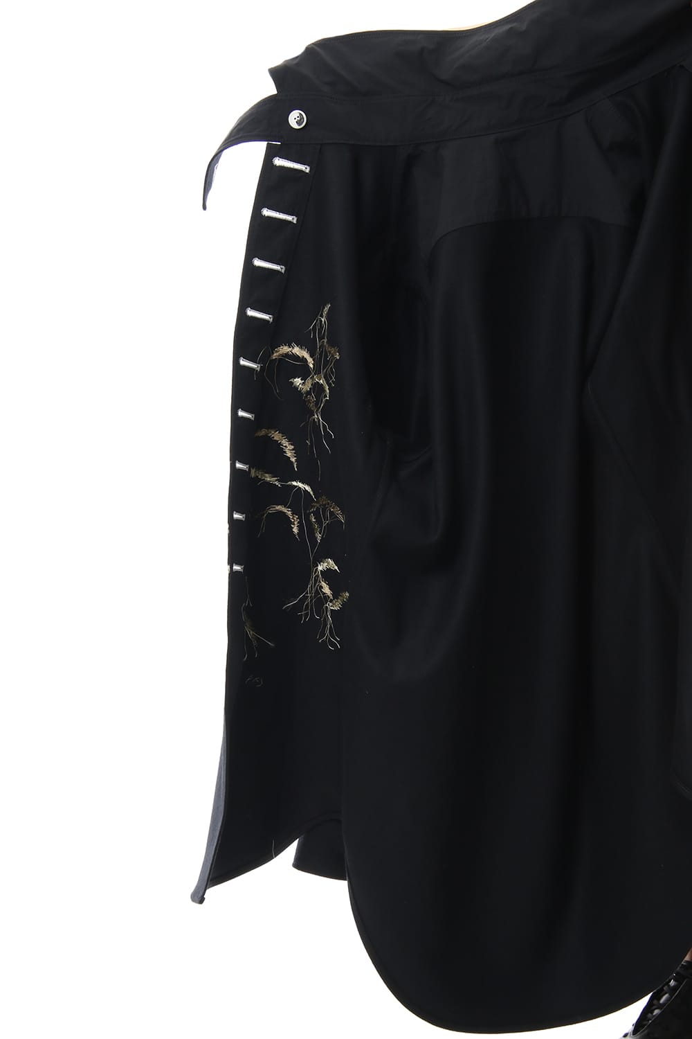 Scale EmbroideryScarf Collar Blouse