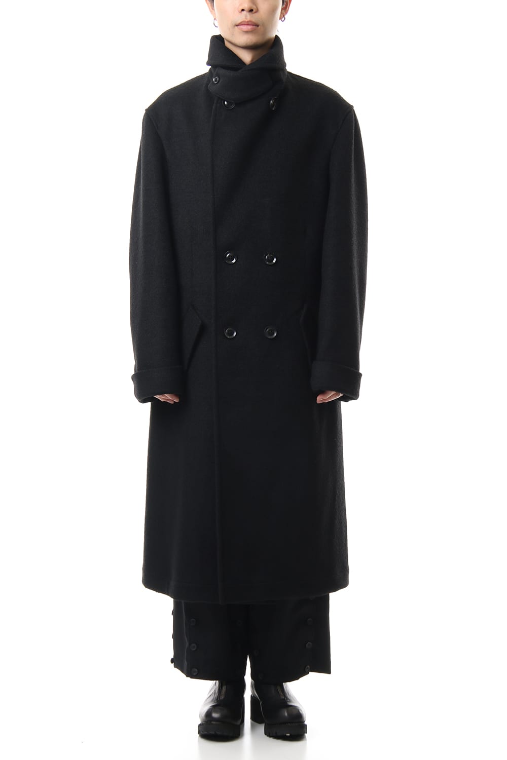 Double Breasted Shawl Collar Coat