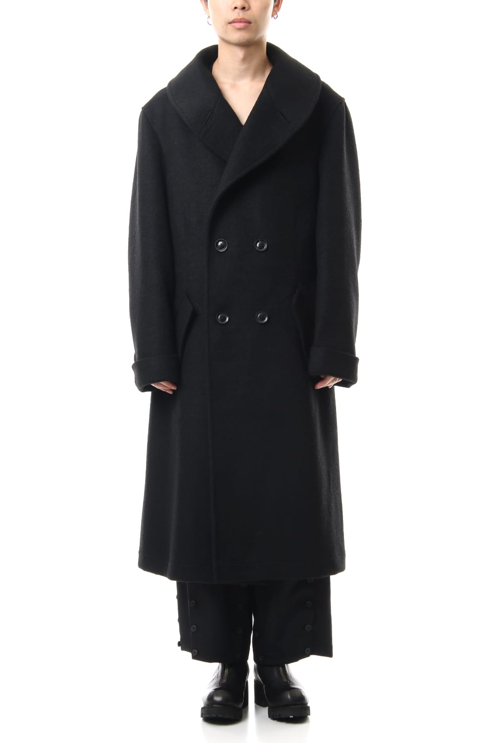 Double Breasted Shawl Collar Coat