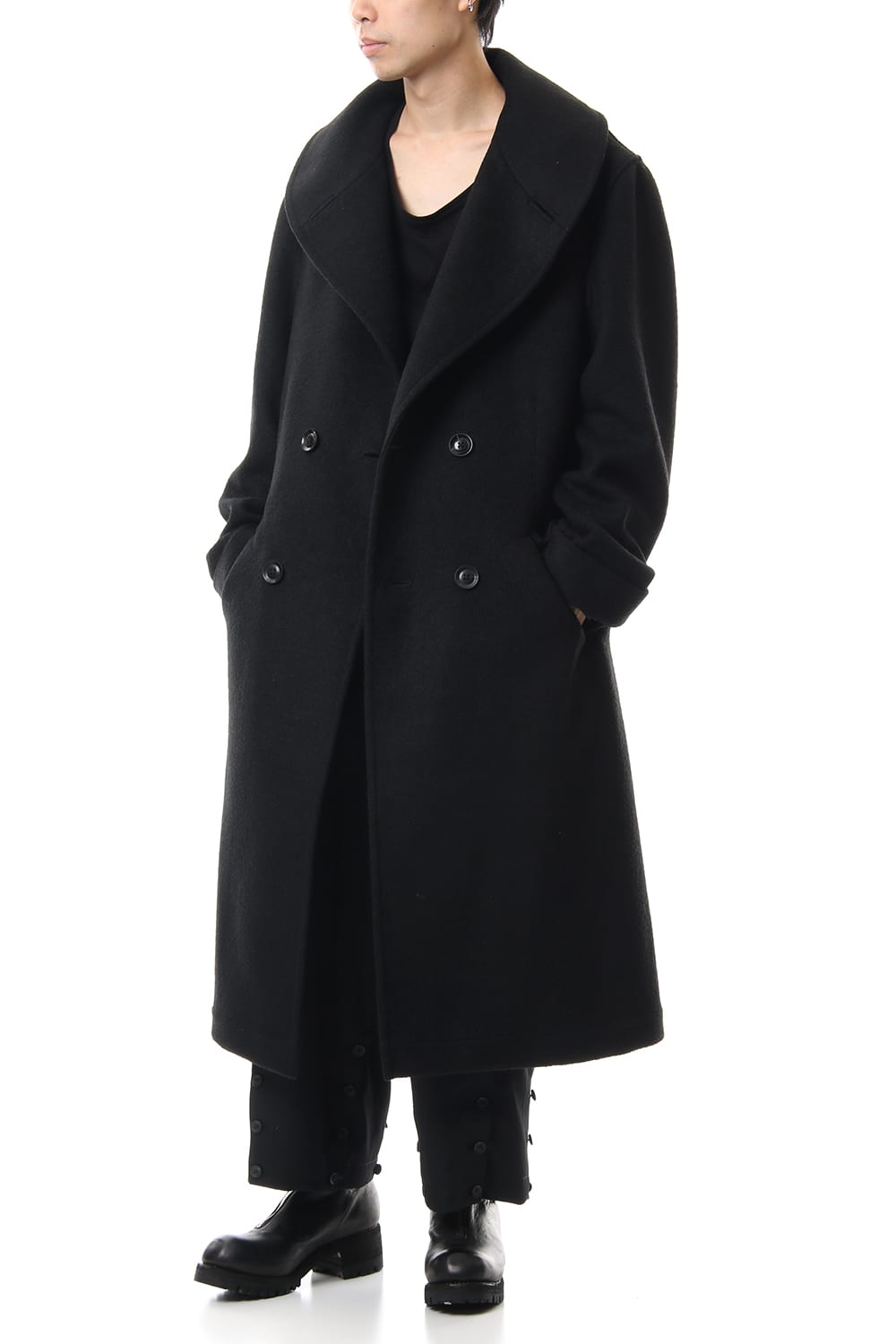 Double Breasted Shawl Collar Coat