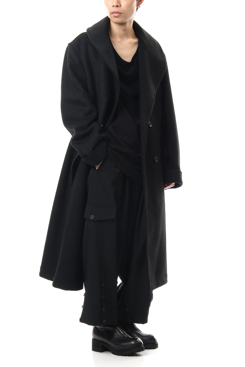 Double Breasted Shawl Collar Coat