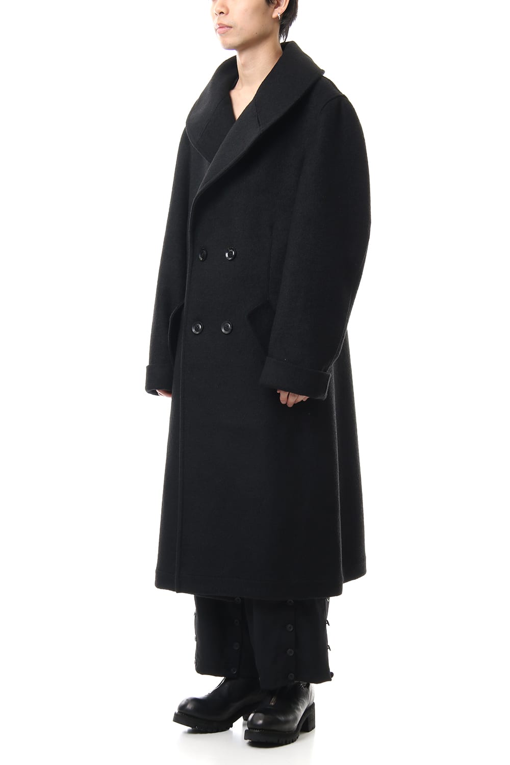 Double Breasted Shawl Collar Coat