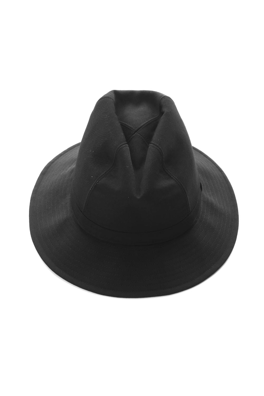 Wrinkled Gabardine Fedora hat