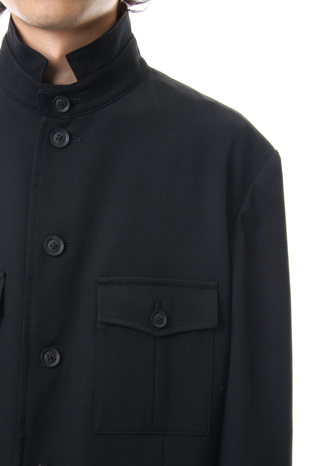 Wrinkled Gabardine Stand  fastenerJacket