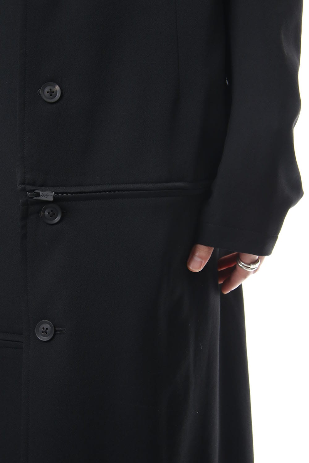 Wrinkled Gabardine Stand  fastenerJacket