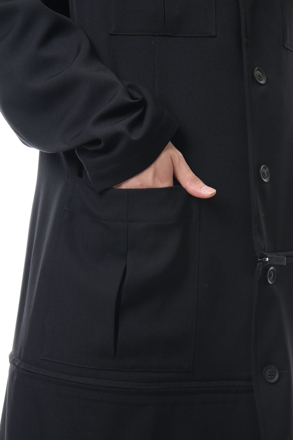 Wrinkled Gabardine Stand  fastenerJacket