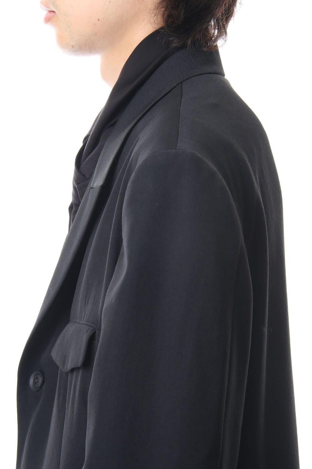 Wrinkled Gabardine  3B Peaked lapel Jacket