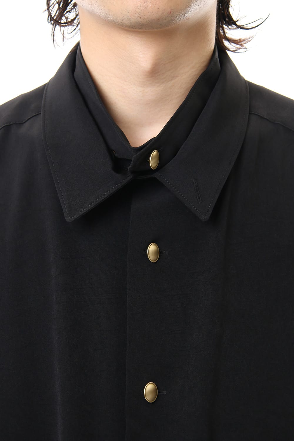 Gold Button Removable Collar Blouse