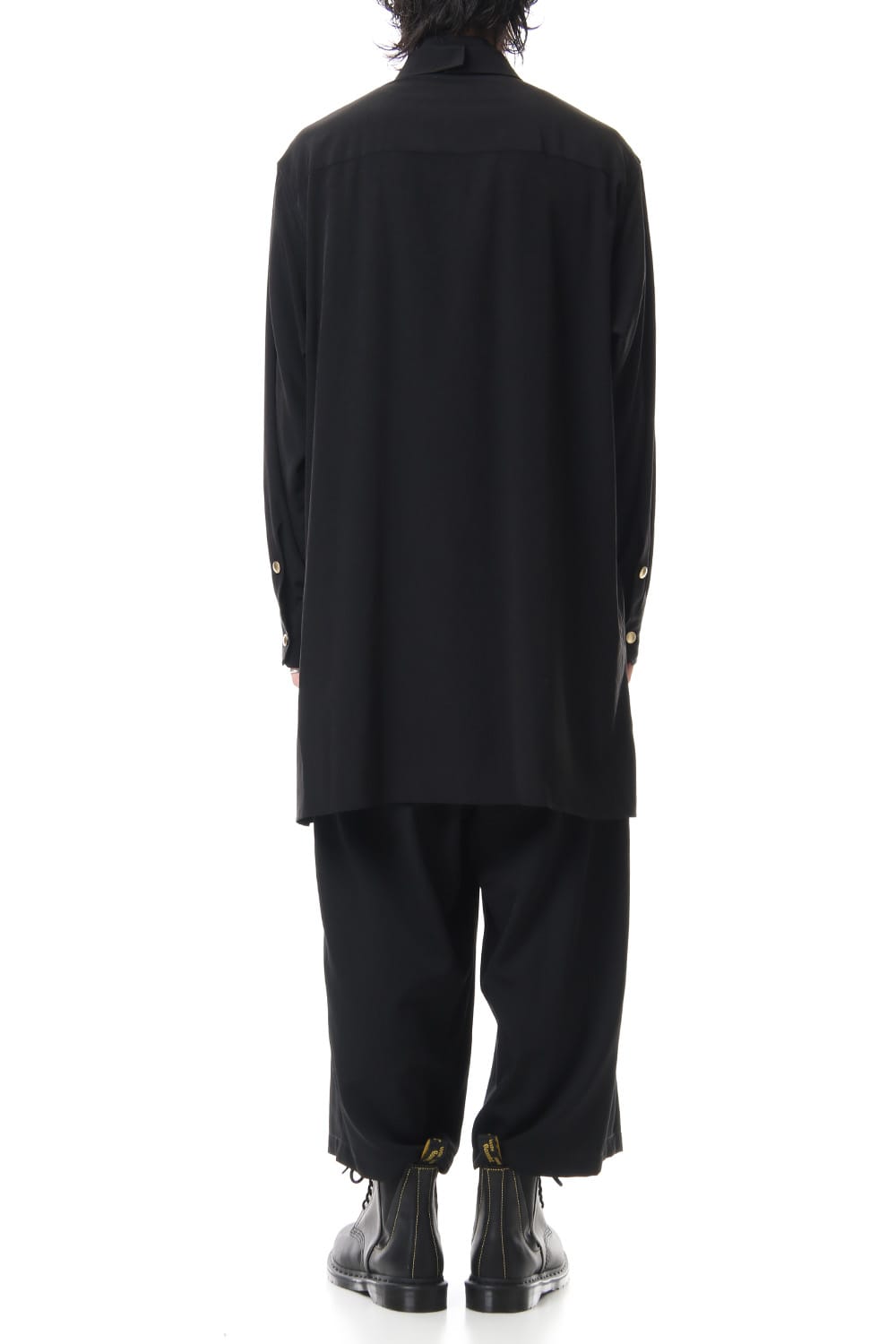 Gold Button Removable Collar Blouse