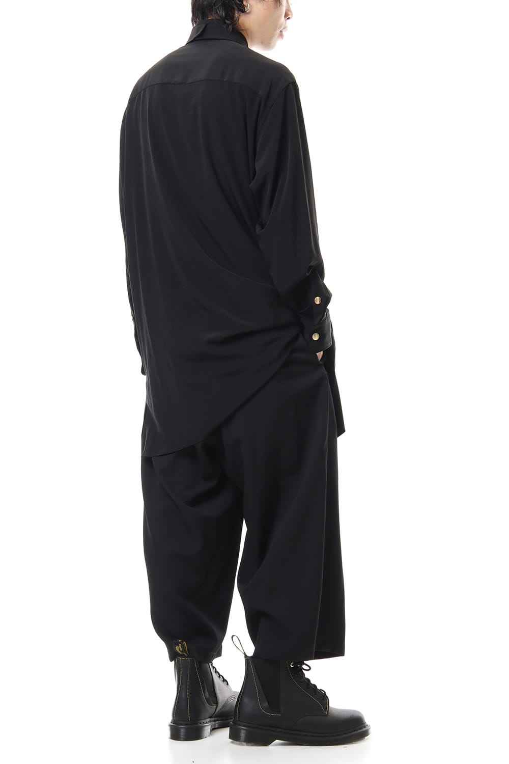 Gold Button Removable Collar Blouse