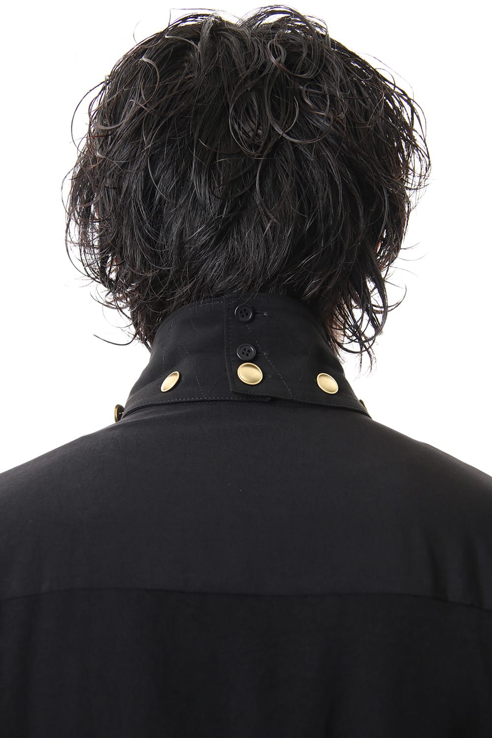 Gold Button Removable Collar Blouse