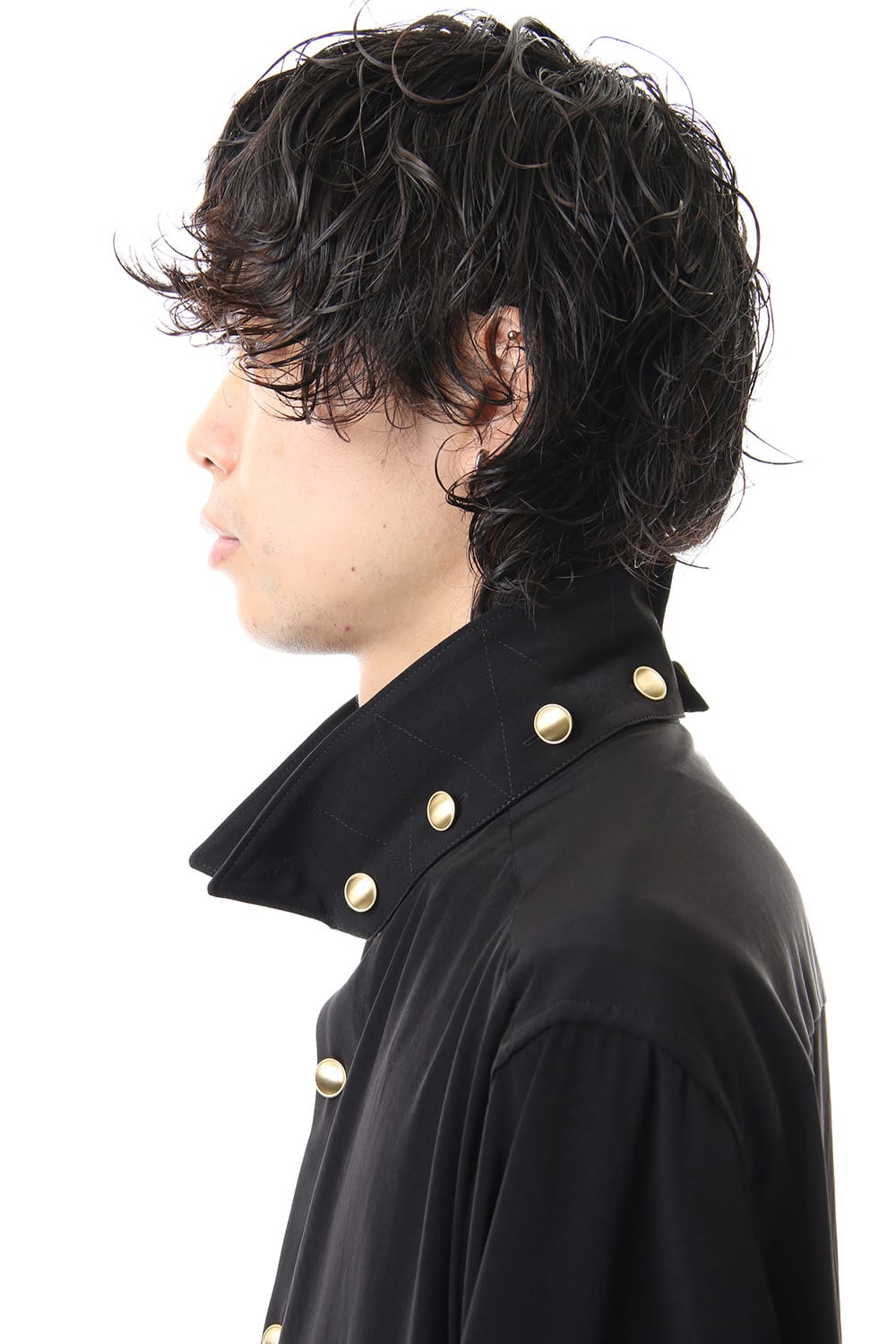 Gold Button Removable Collar Blouse