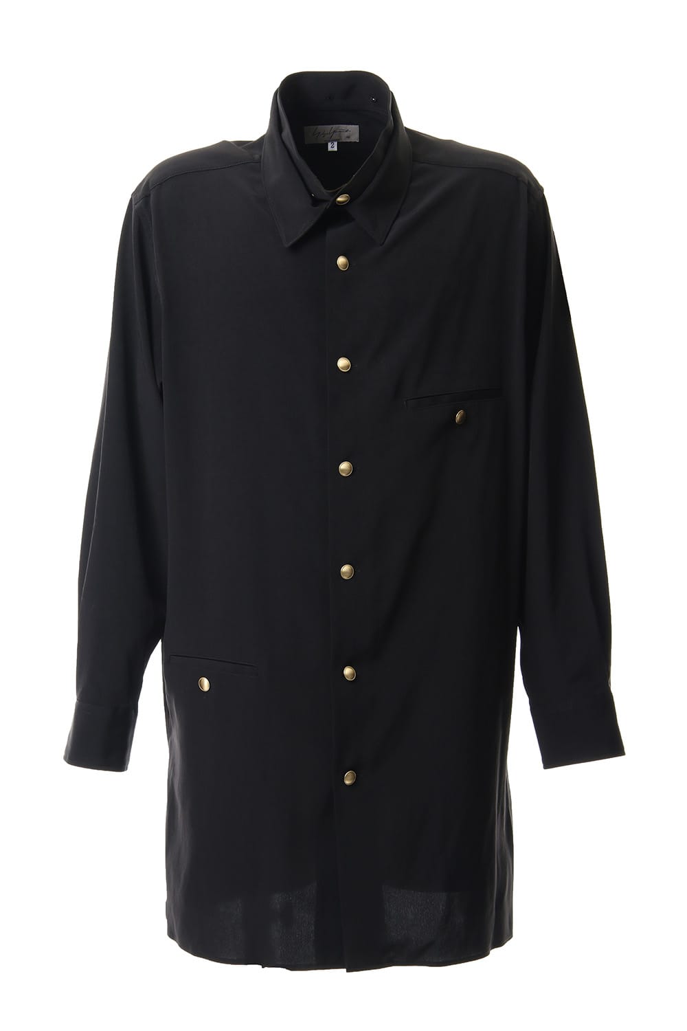 Gold Button Removable Collar Blouse