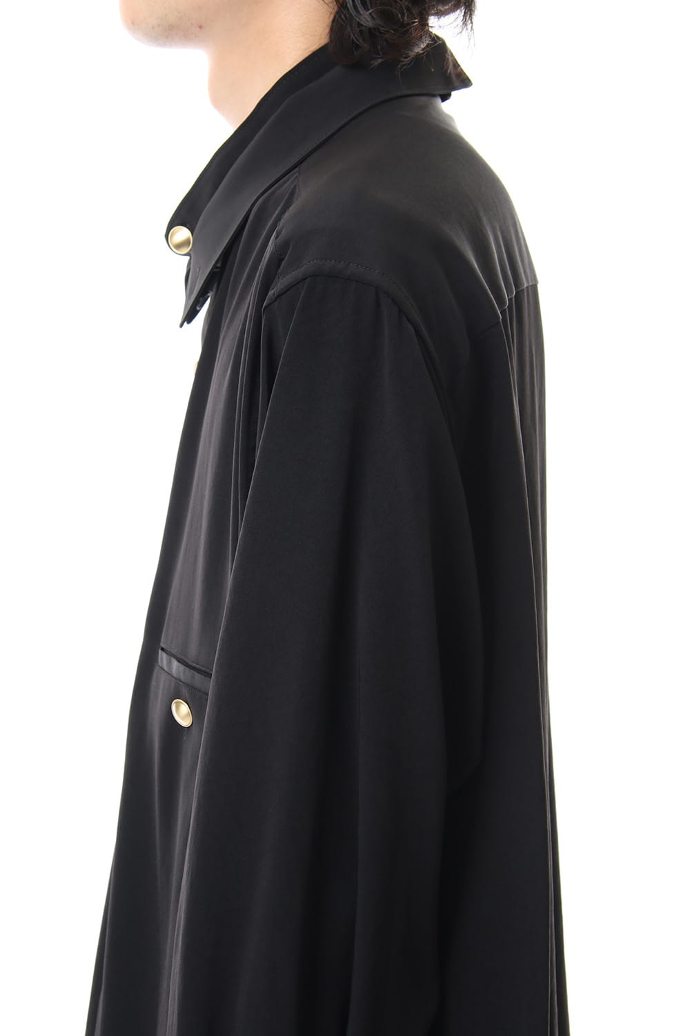 Gold Button Removable Collar Blouse