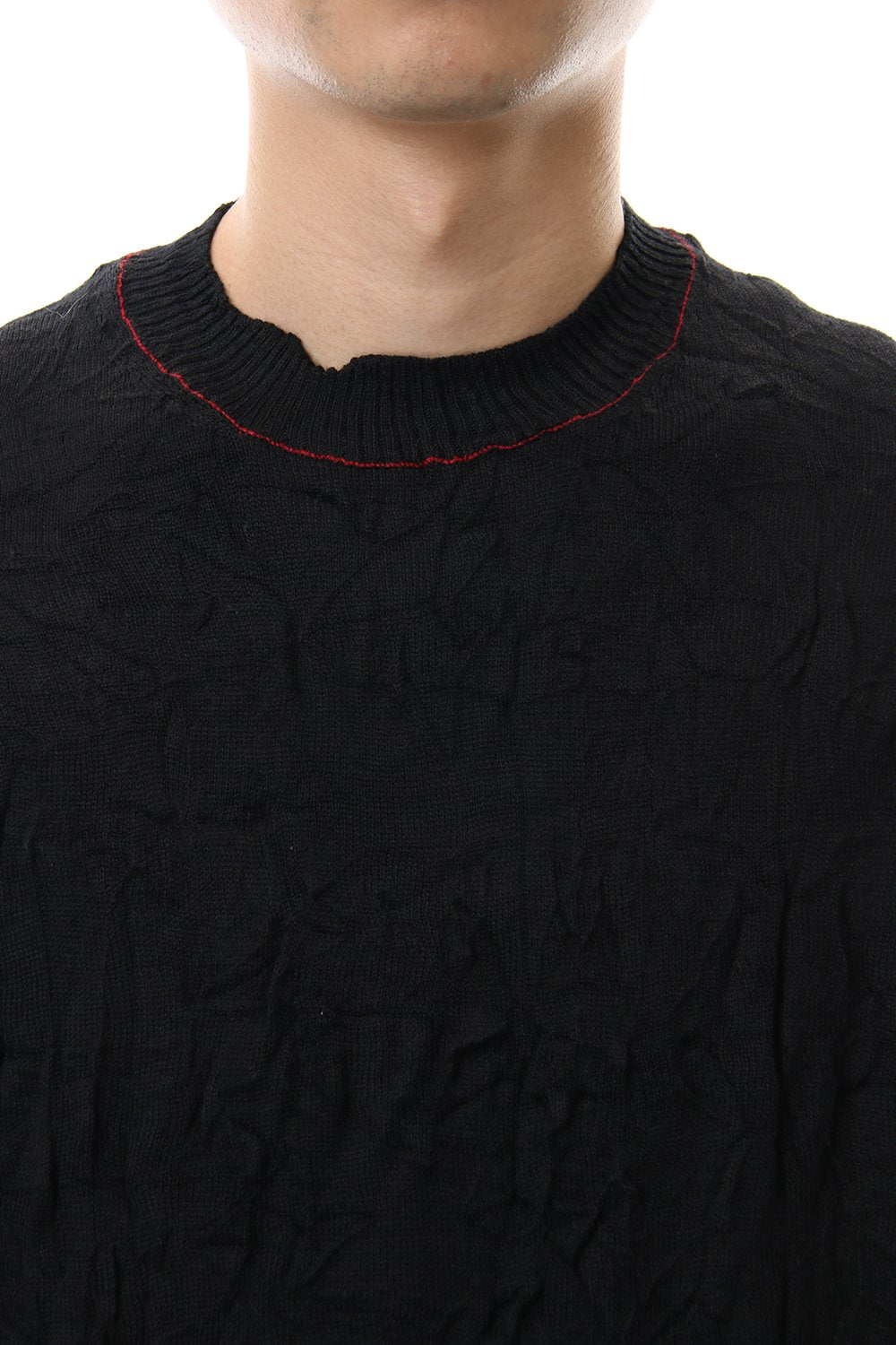 10G Plating Wrinkle processing Pullover knit