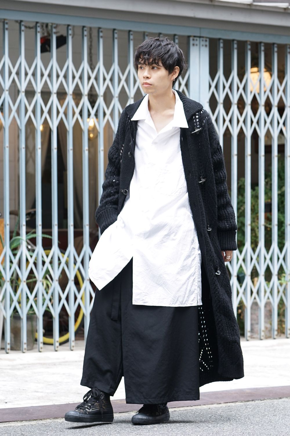 フロント フック ニット コート