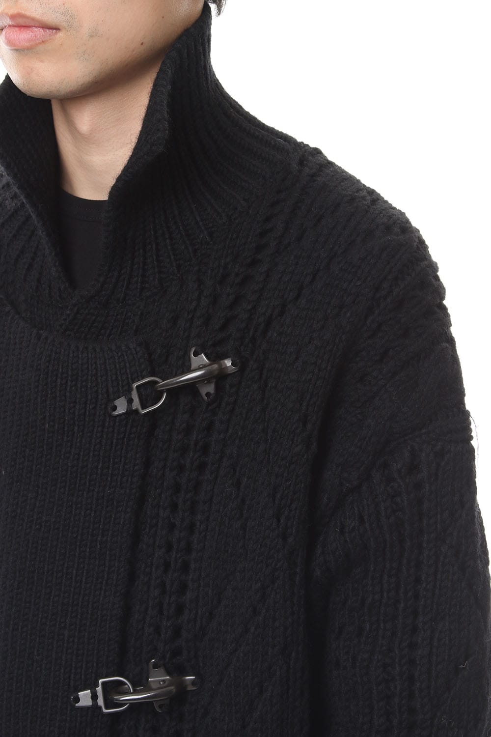 フロント フック ニット コート