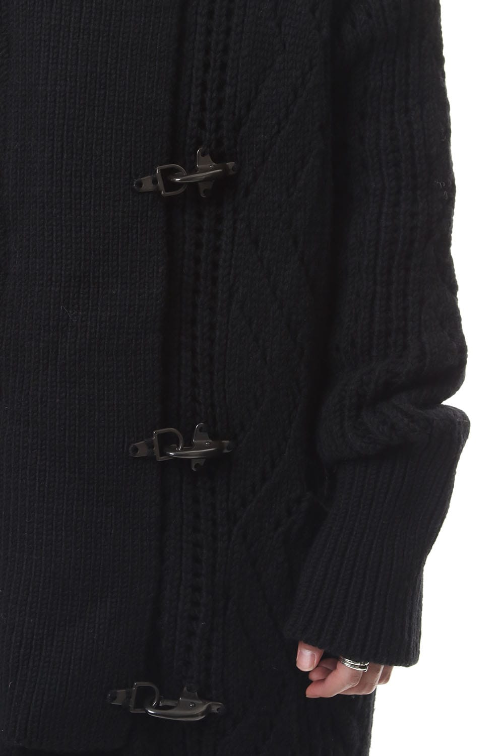 フロント フック ニット コート