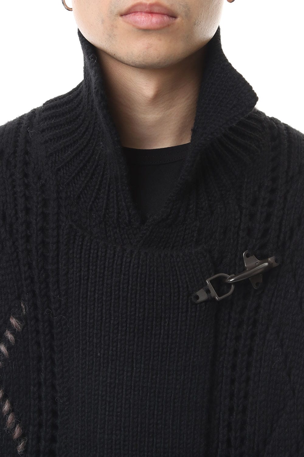 フロント フック ニット コート