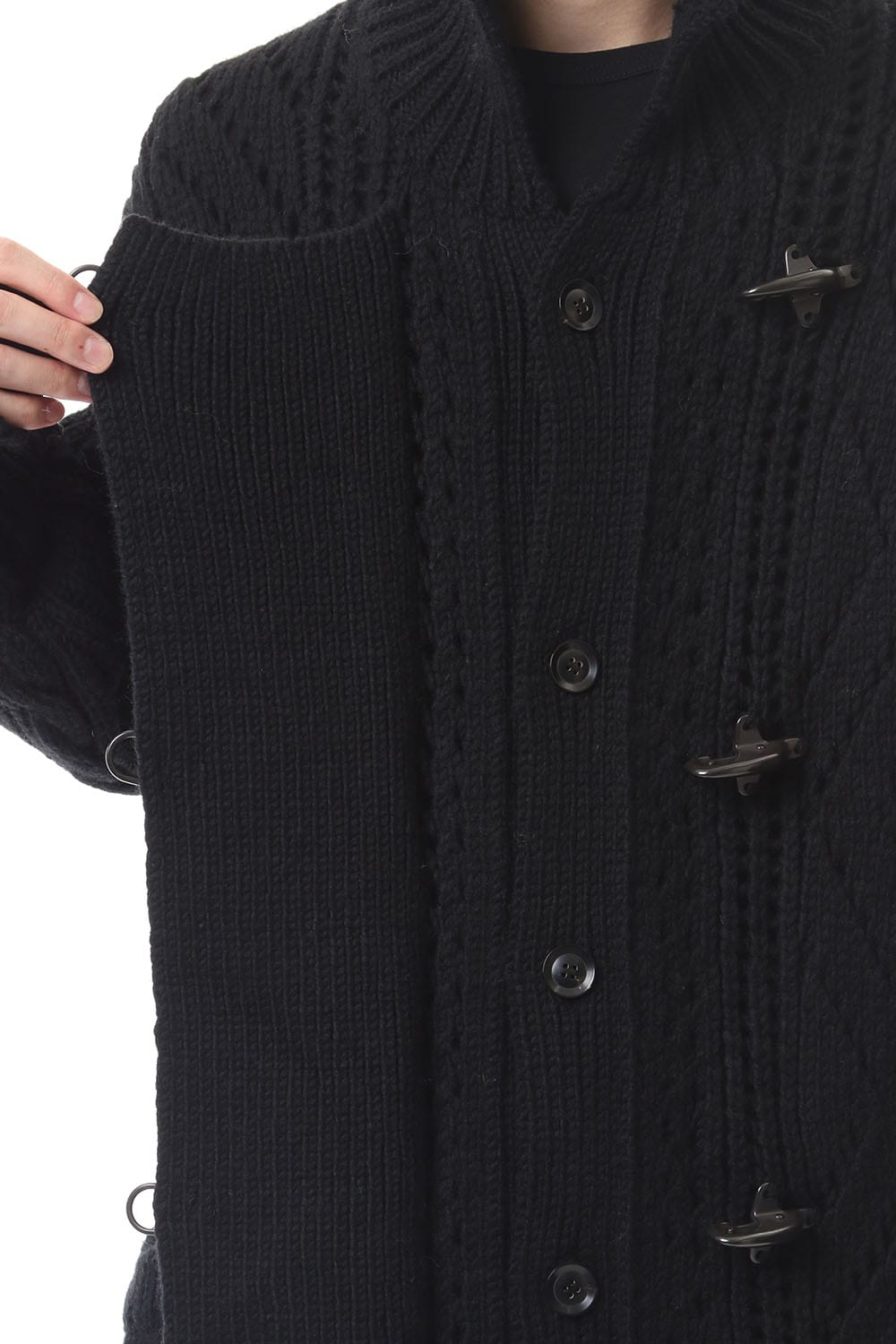 フロント フック ニット コート