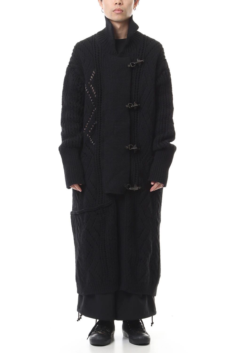 フロント フック ニット コート