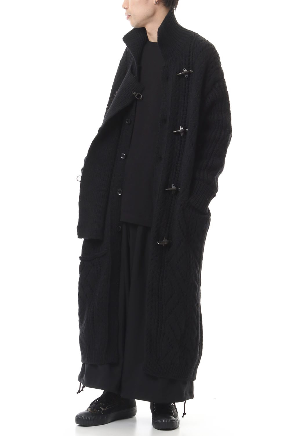 フロント フック ニット コート