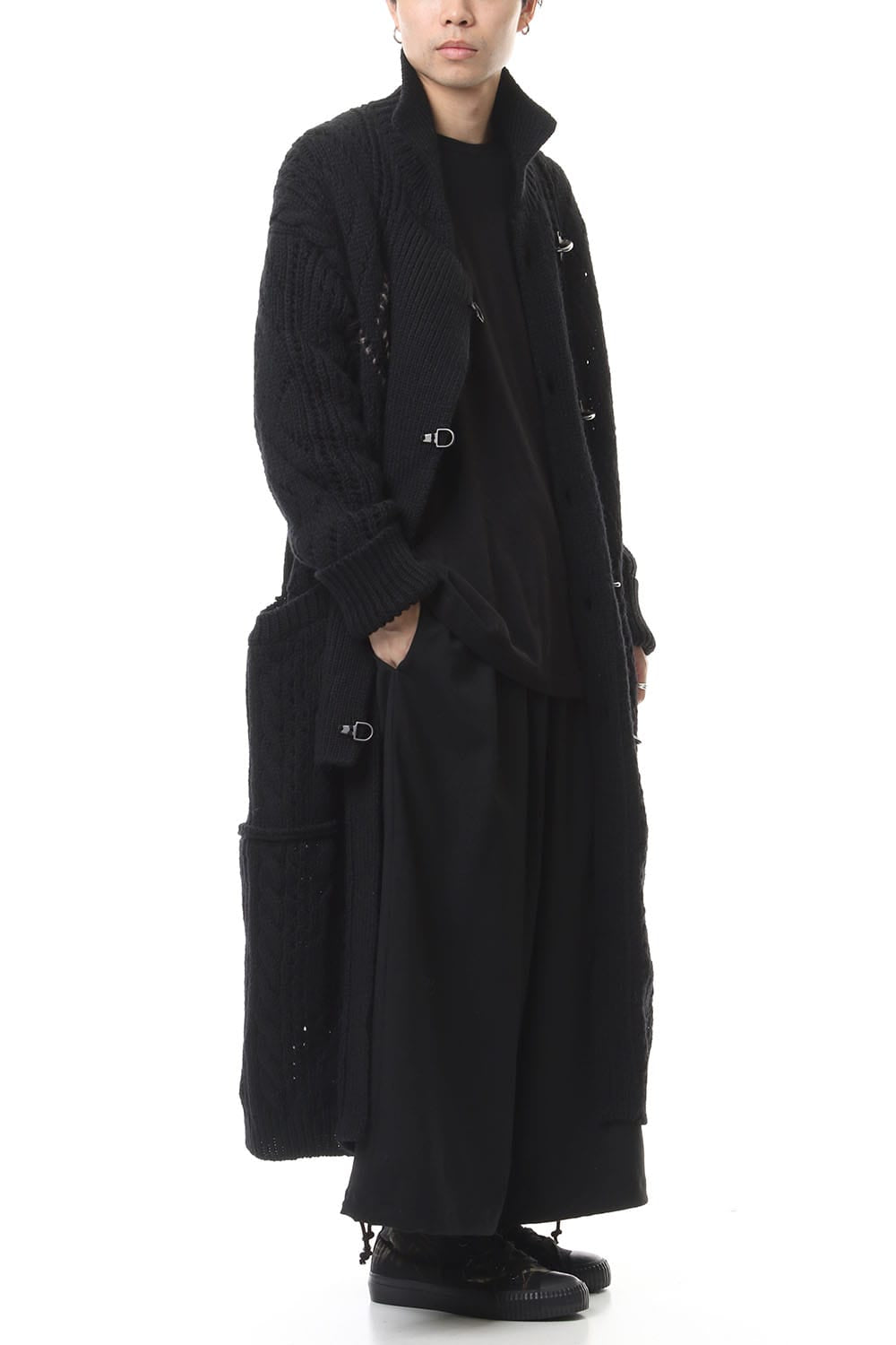 フロント フック ニット コート