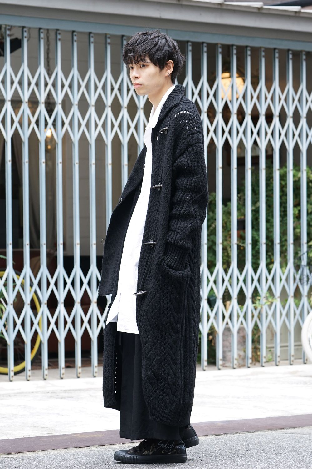 フロント フック ニット コート