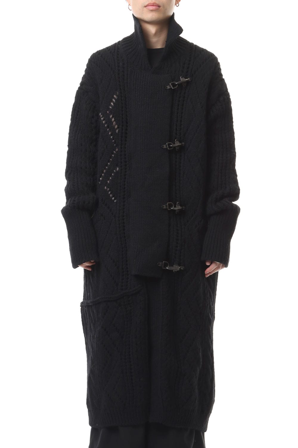 フロント フック ニット コート