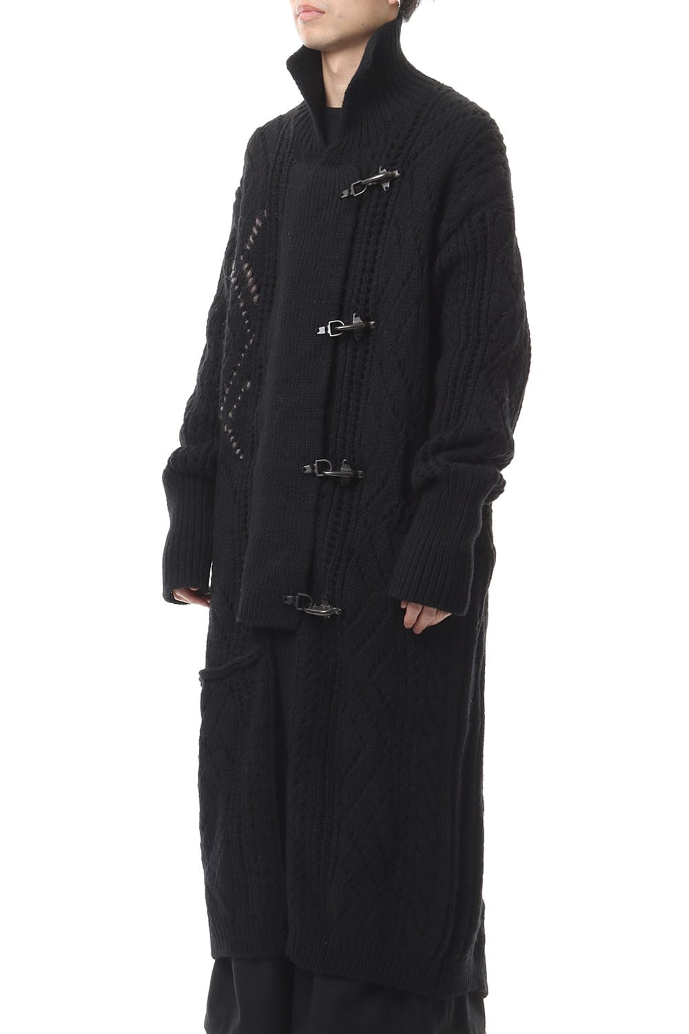 フロント フック ニット コート