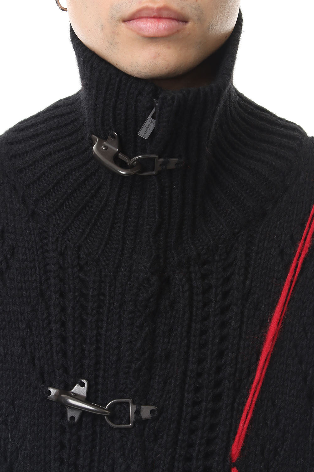 Front Hook Turtle Knit Coat