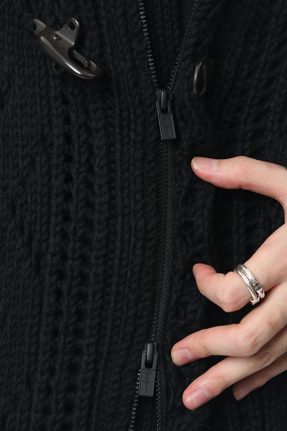 Front Hook Turtle Knit Coat