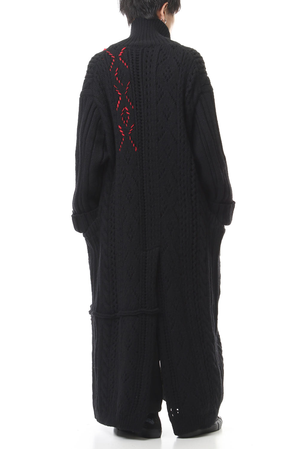 Front Hook Turtle Knit Coat