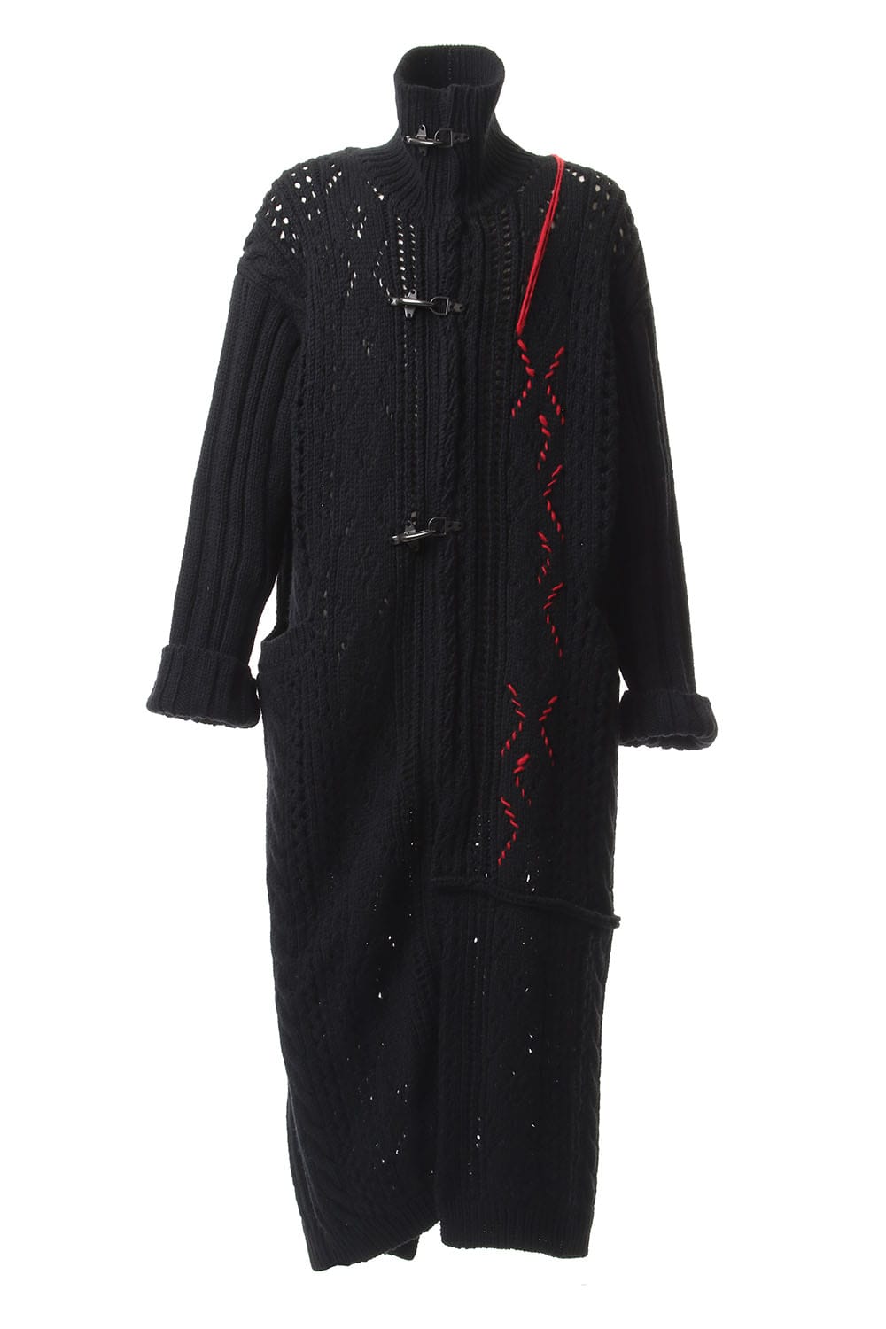 Front Hook Turtle Knit Coat