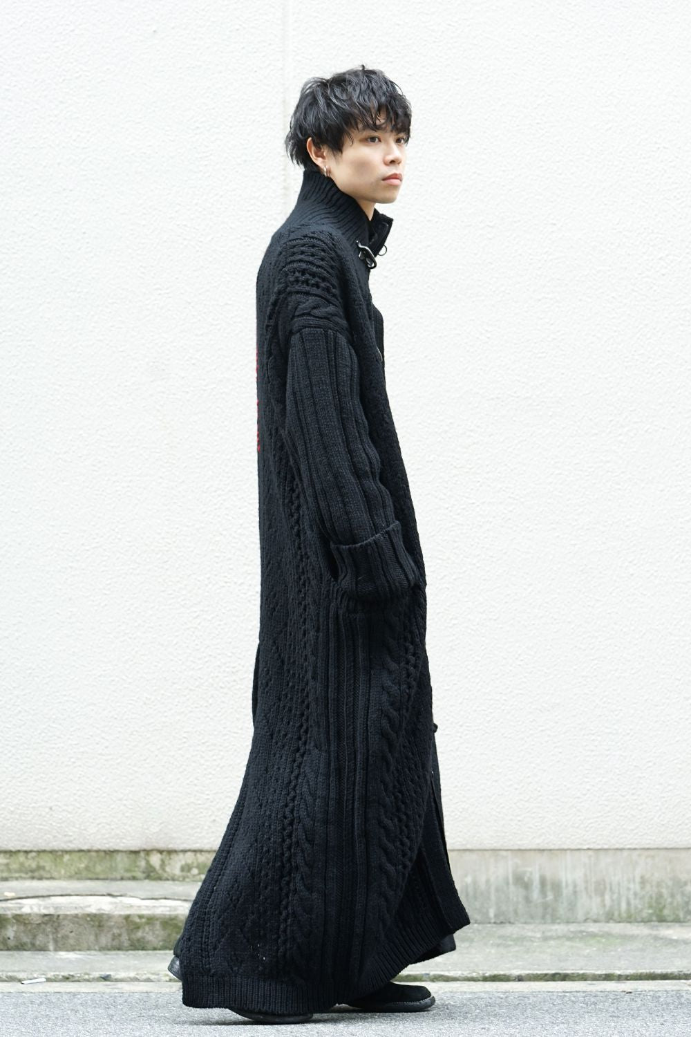 Front Hook Turtle Knit Coat