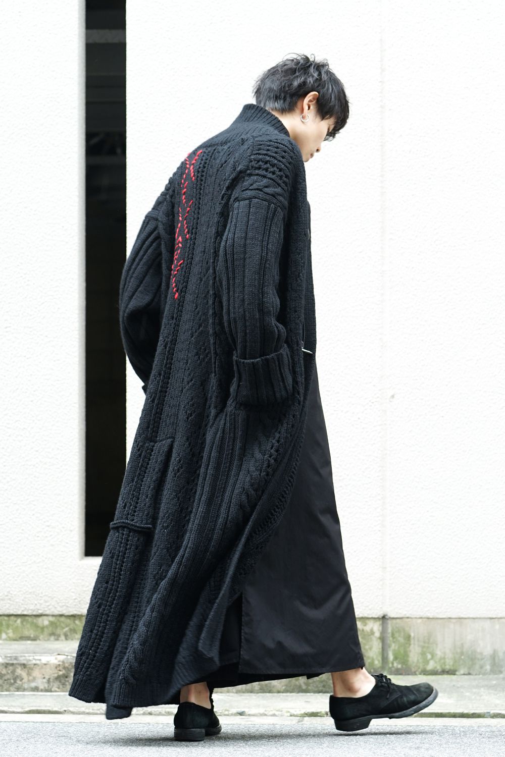 Front Hook Turtle Knit Coat