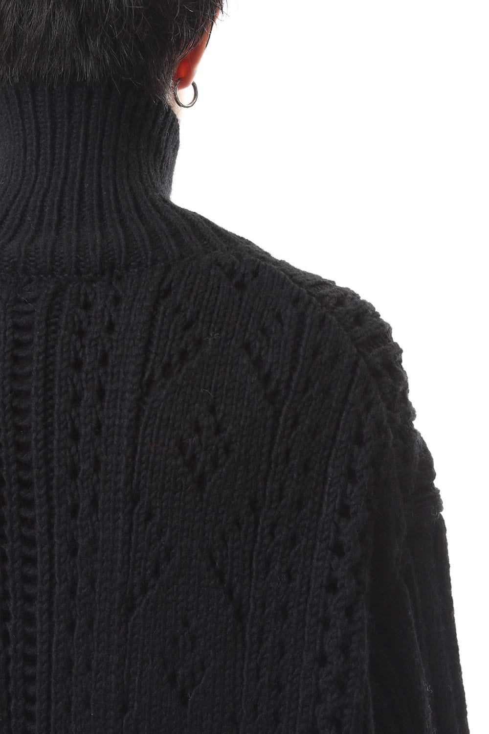 Front Hook Turtle Knit Coat