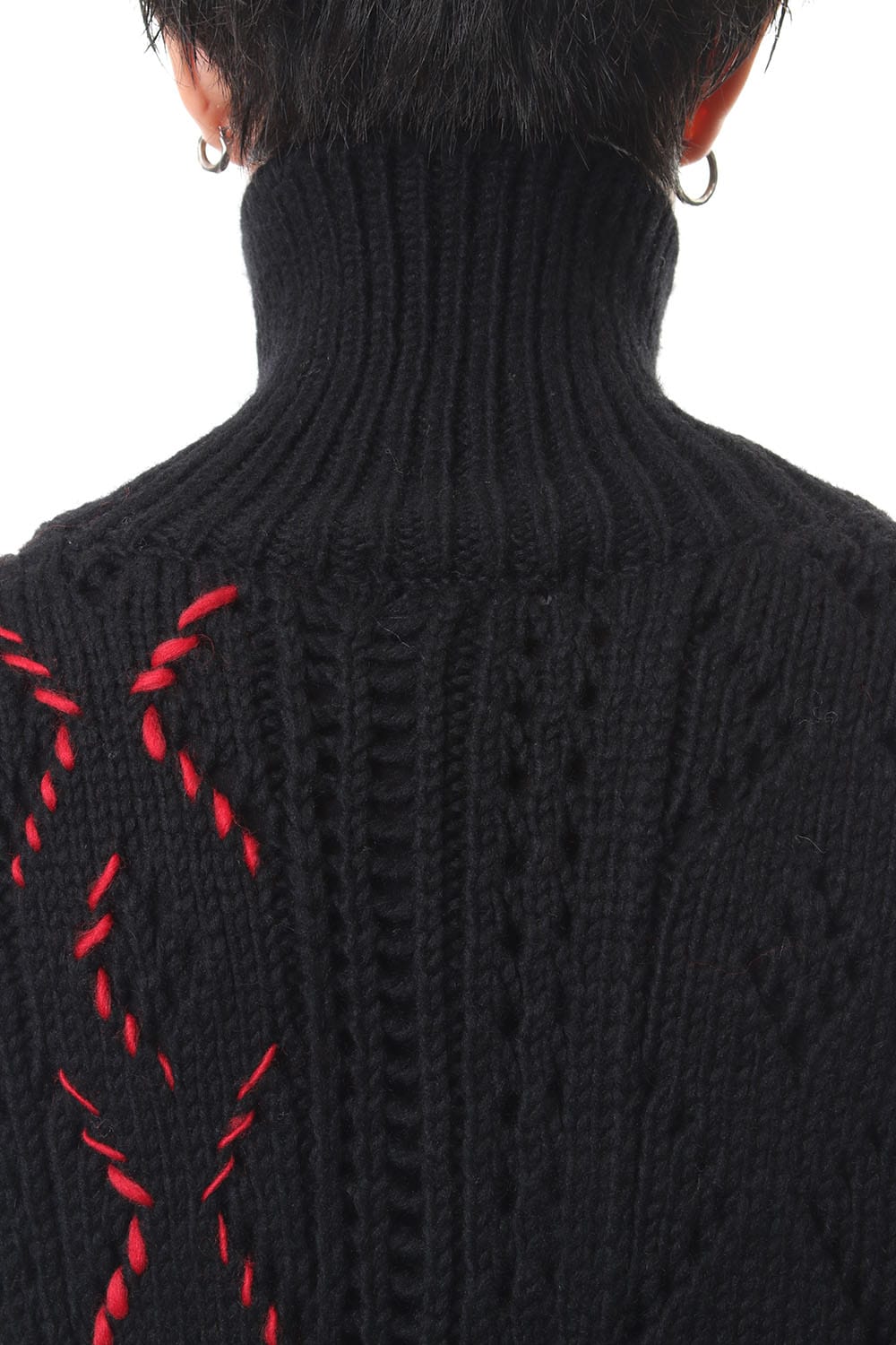 Front Hook Turtle Knit Coat