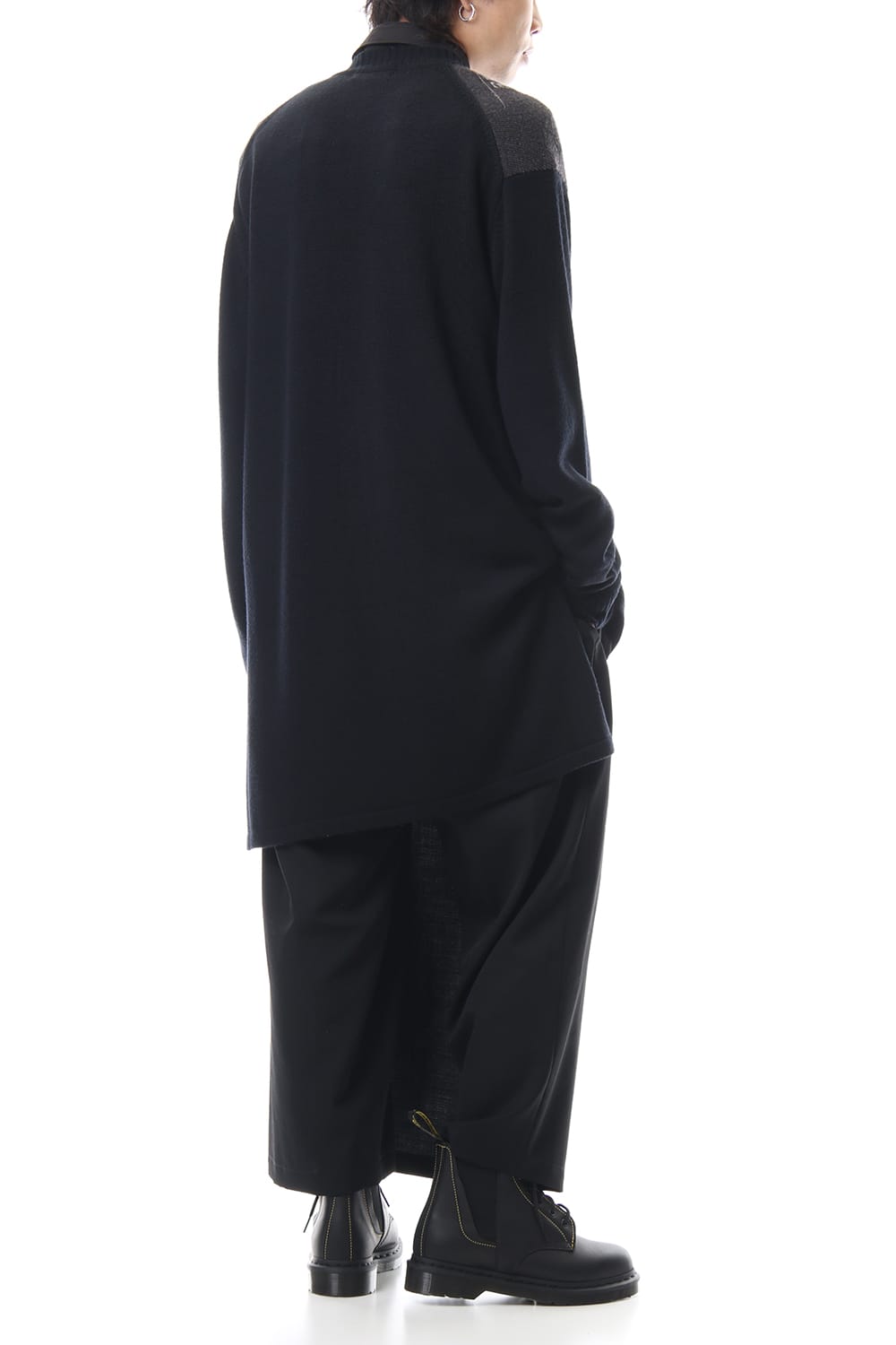 Dictionary print 7G Knit Cardigan