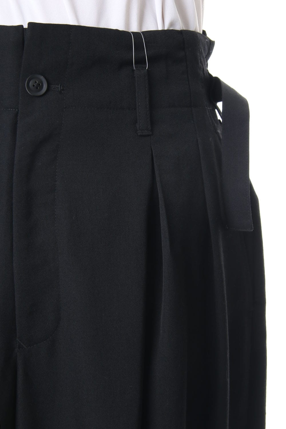 Wrinkled Gabardine High West Belt Pants