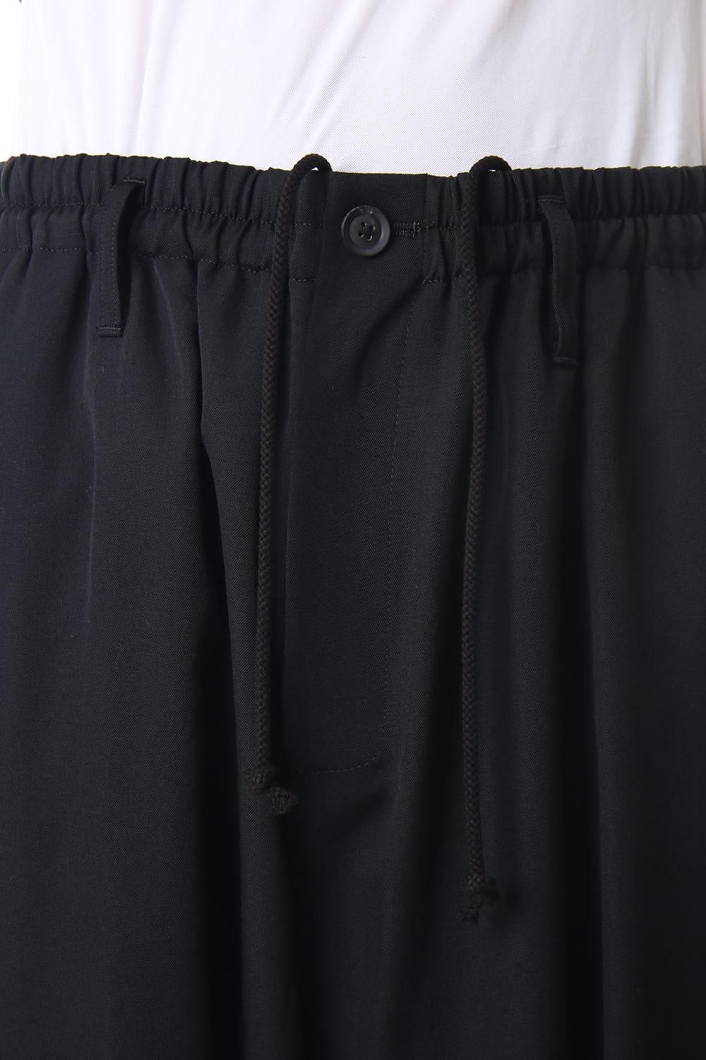 Wrinkled Gabardine Side Button Design Pants