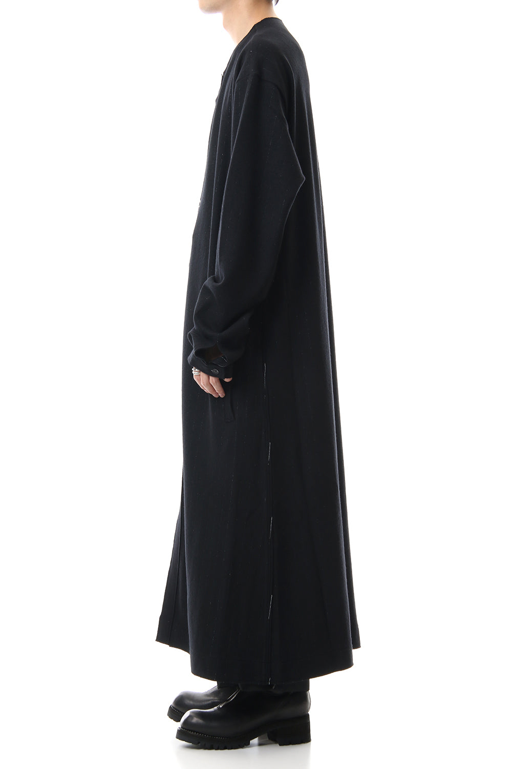 No Collar Long Cardigan