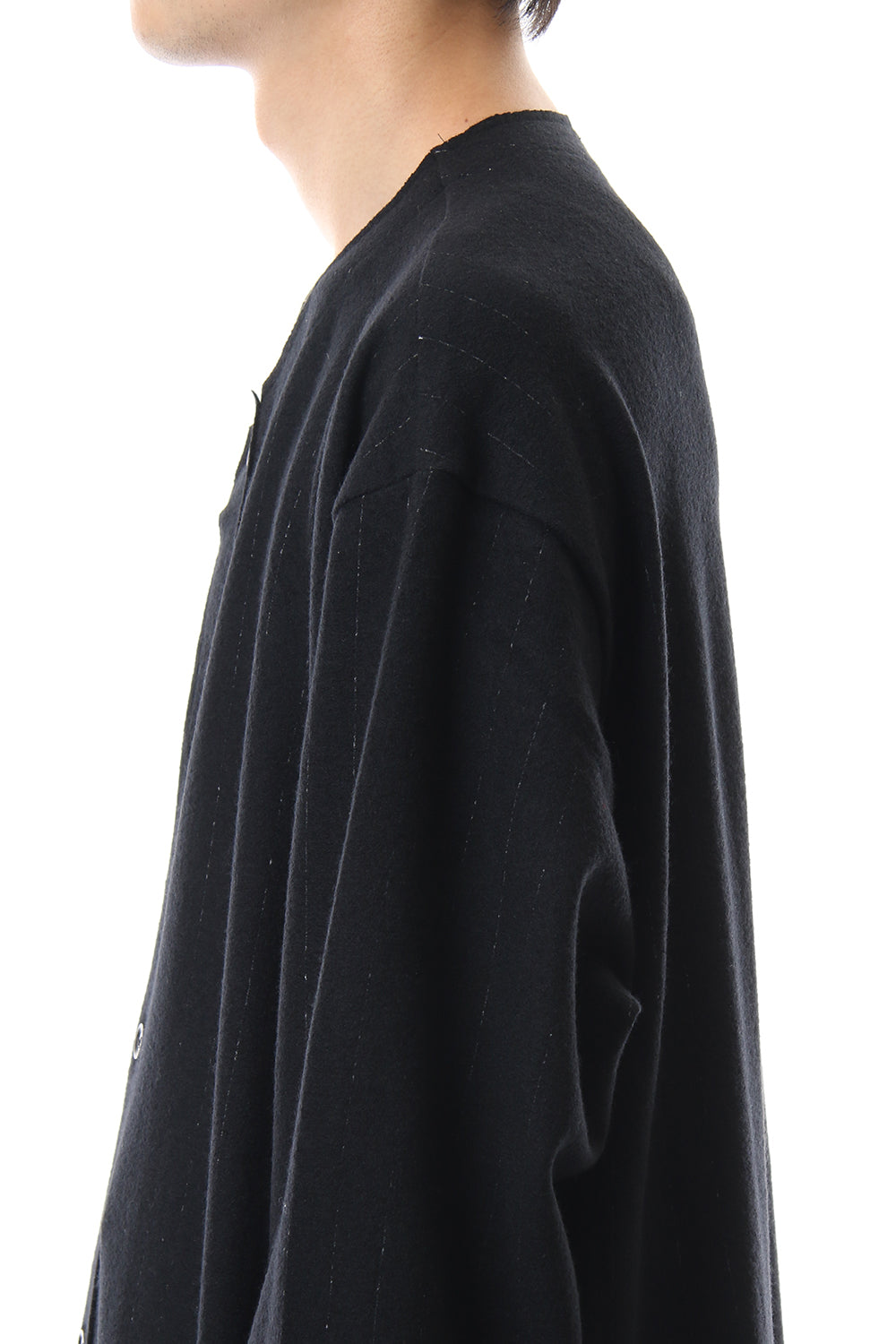 No Collar Long Cardigan