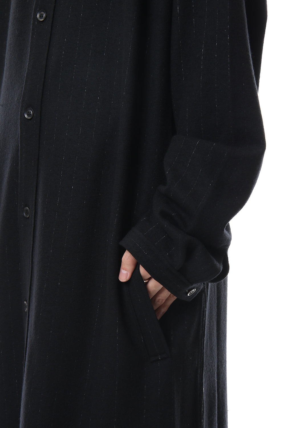 No Collar Long Cardigan