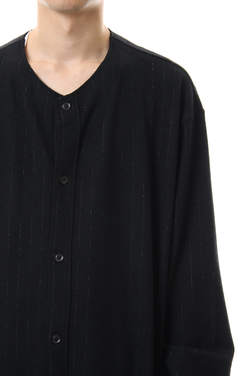 No Collar Long Cardigan