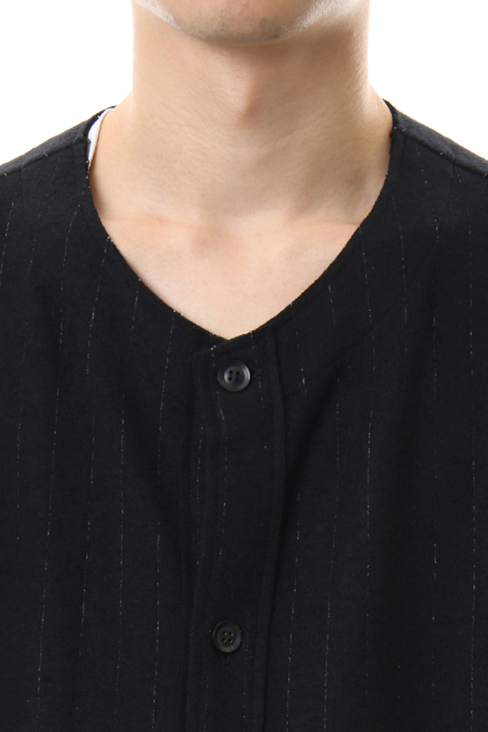 No Collar Long Cardigan